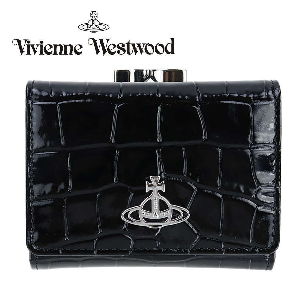 Vivienne Westwood ミニ財布 がま口 クロコ 三つ折り ウォレット