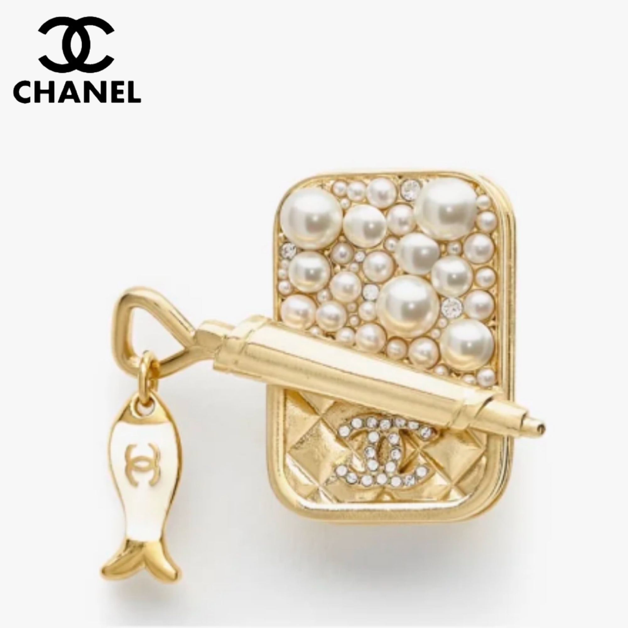 服や帽子につけても可愛い◎【CHANEL】ブローチ