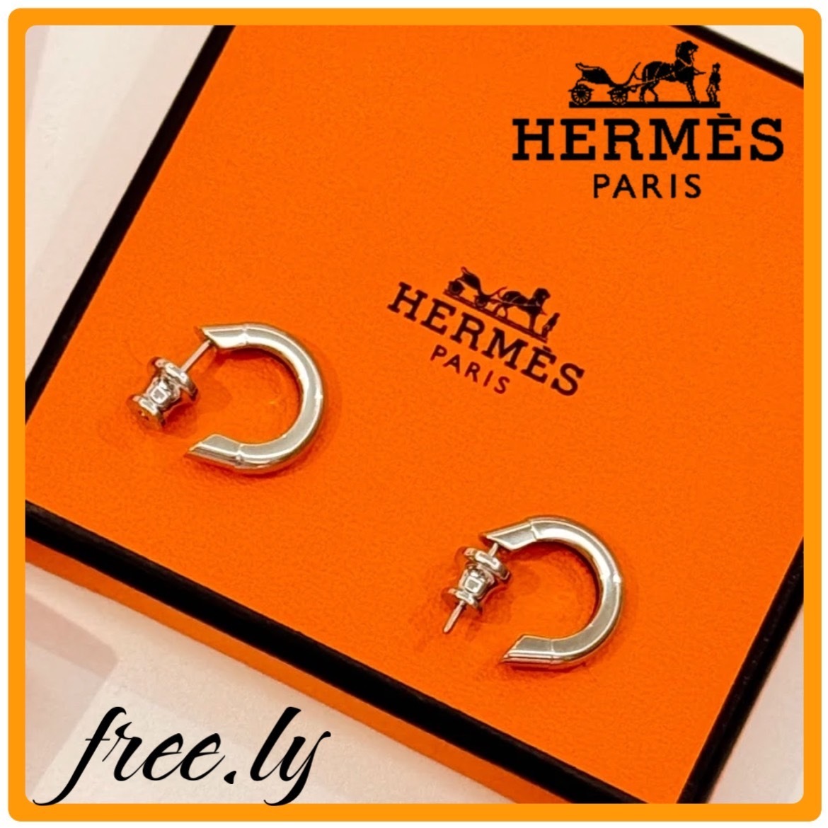 【シンプルで合わせやすい♪】HERMES ピアス
