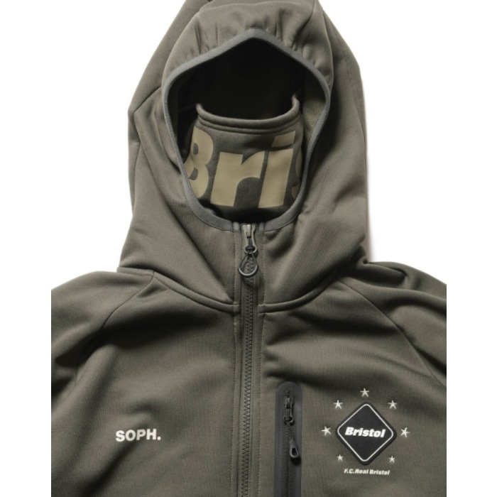 【F.C.Real Bristol】トレッチ フリース ロゴ ジップ フーディー