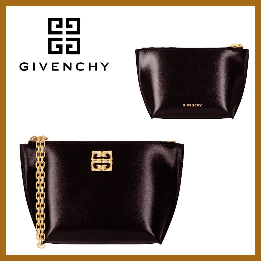 ギフトにも【GIVENCHY】スモール4G レザー チェーン ポーチ*上質