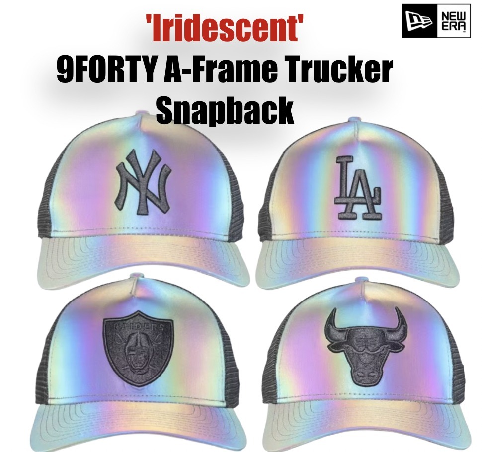 NEW ERA ★ 'Iridescent' 9FORTY A-Frame Trucker 反射で玉虫色