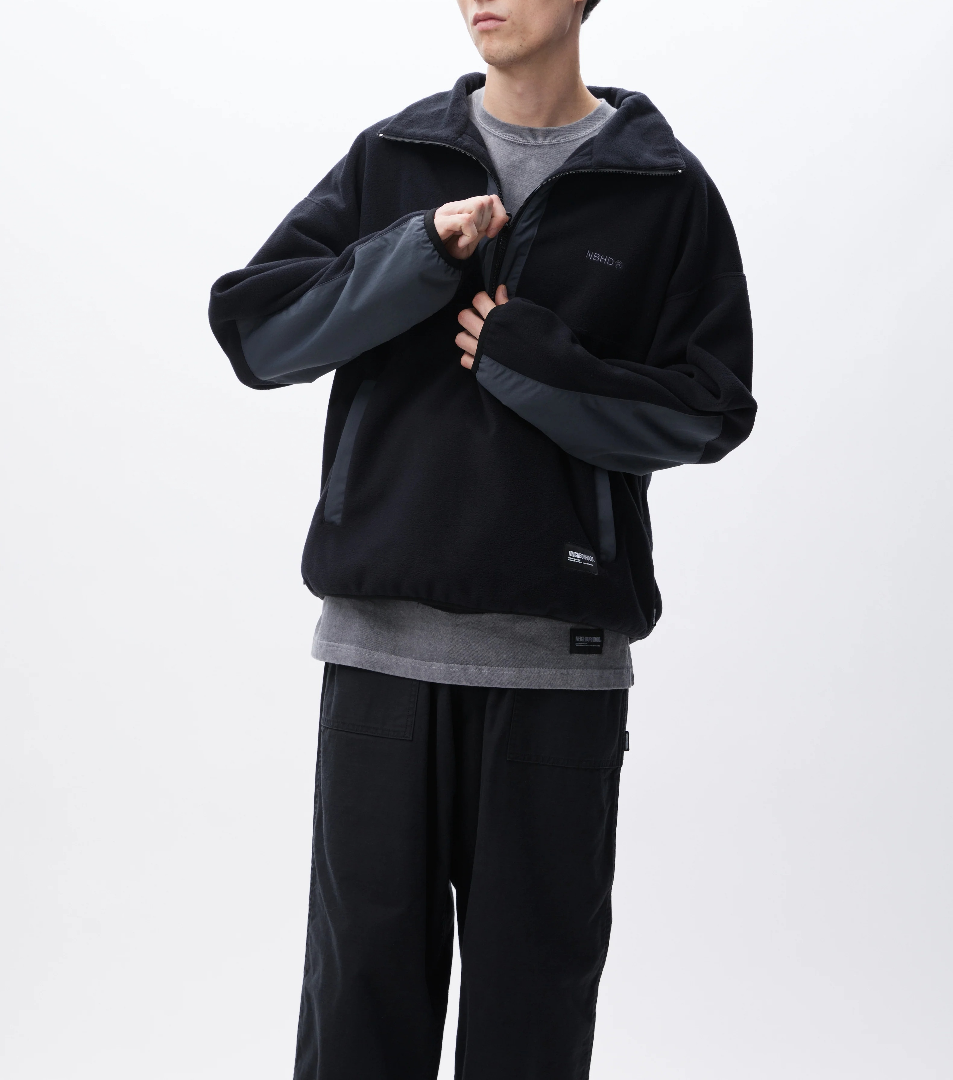【１着でも送料無料】 新作【NEIGHBORHOOD】FLEECE HALF ZIP PULLOVER LS トップス