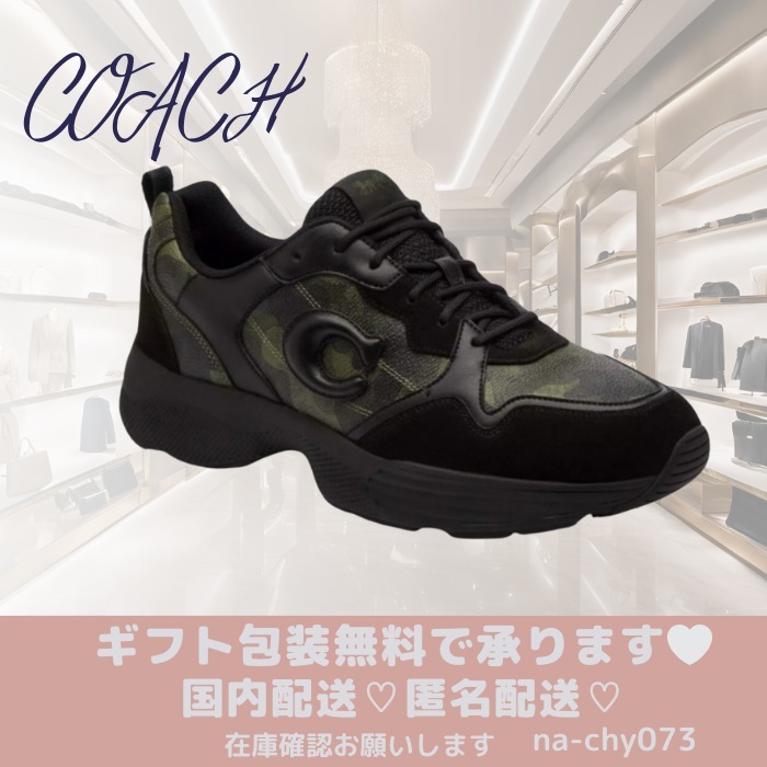 【メンズ】COACH ストライダー スニーカー・シグネチャー カモ