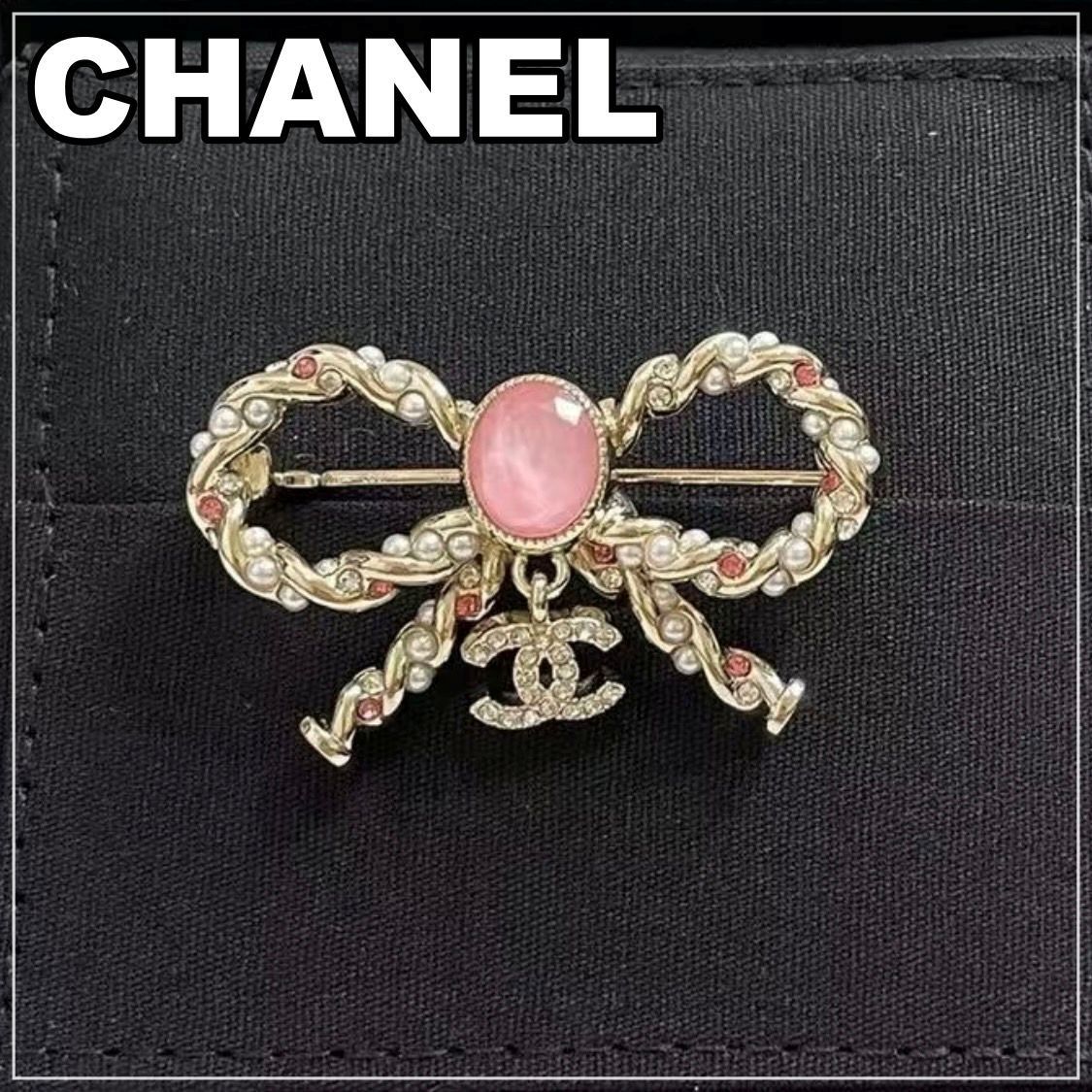 CHANEL 23B《ラブリーなリボンモチーフ♪》ブローチ