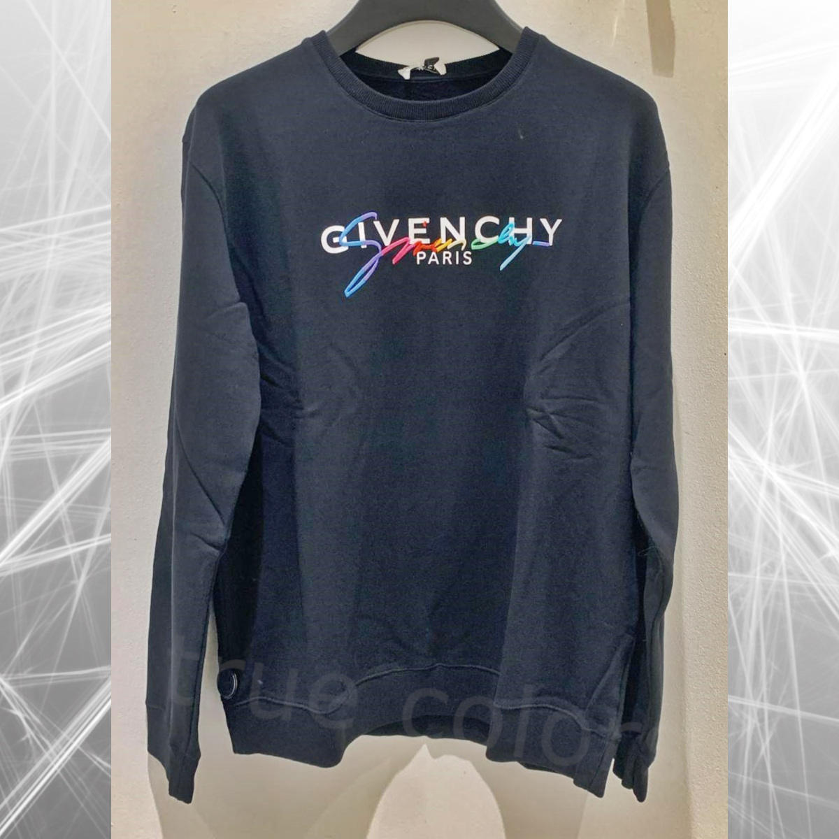 GIVENCHY ジバンシィ ロゴプリント＆マルチカラー刺繍トレーナー