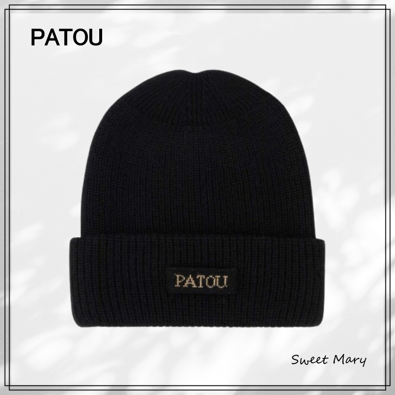 PATOU☆ロゴ刺繍入り ターンアップブリム ビーニー♪【送料込】