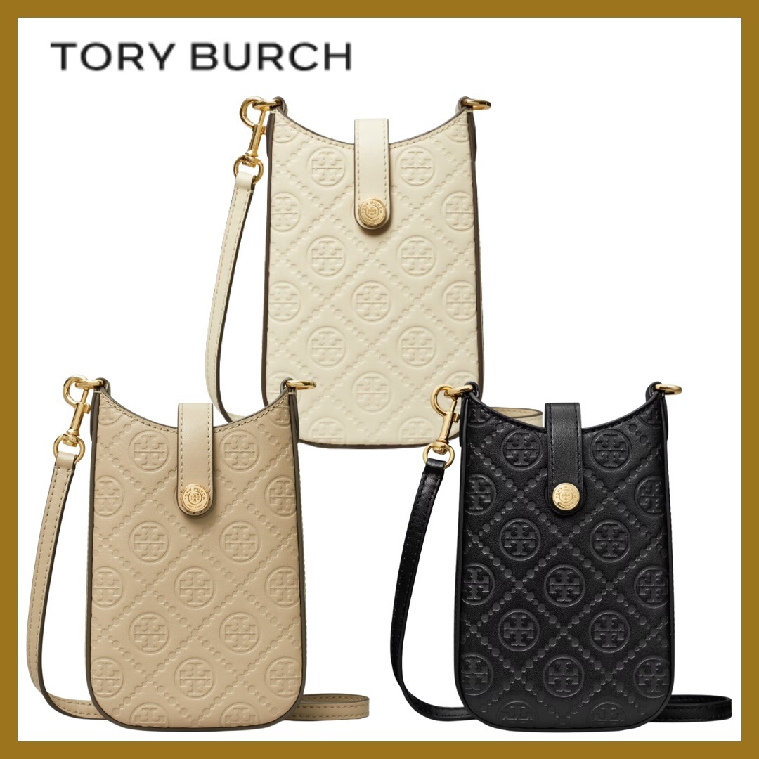 ギフトにも *TORYBURCH* Tモノグラム レザーフォン クロスボディ
