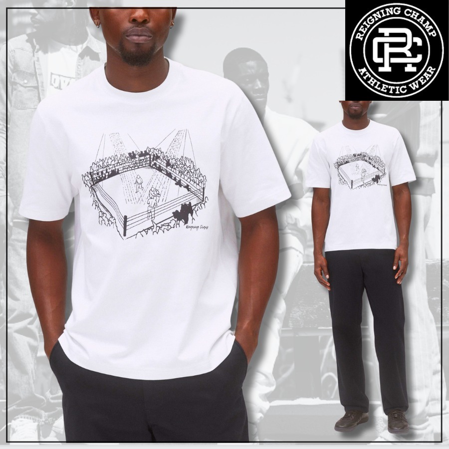 【REIGNING CHAMP】ミッドウェイト ジャージー ライン Tシャツ