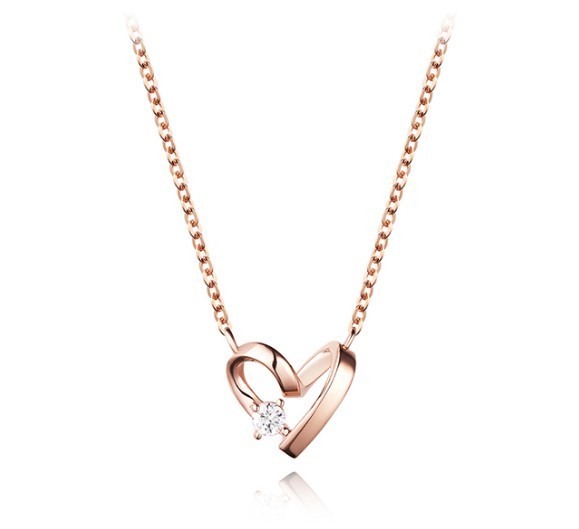 STONE HENgE/送料込み/関税込み 14K Heart Cubic Necklace