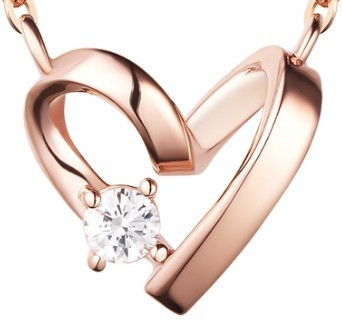 STONE HENgE/送料込み/関税込み 14K Heart Cubic Necklace