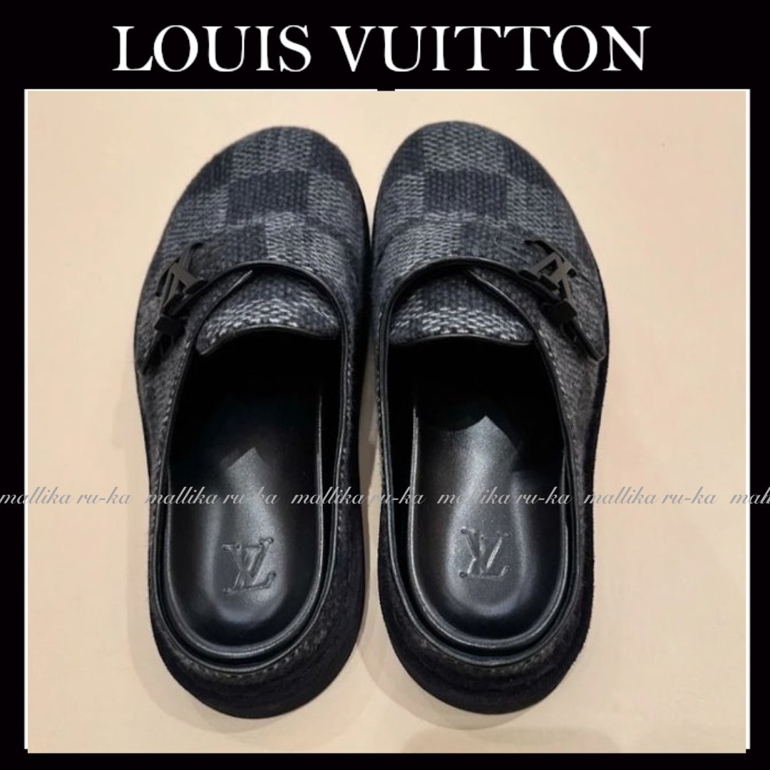 すぐ届く☆【LOUIS VUITTON】LV イージー ライン ミュール