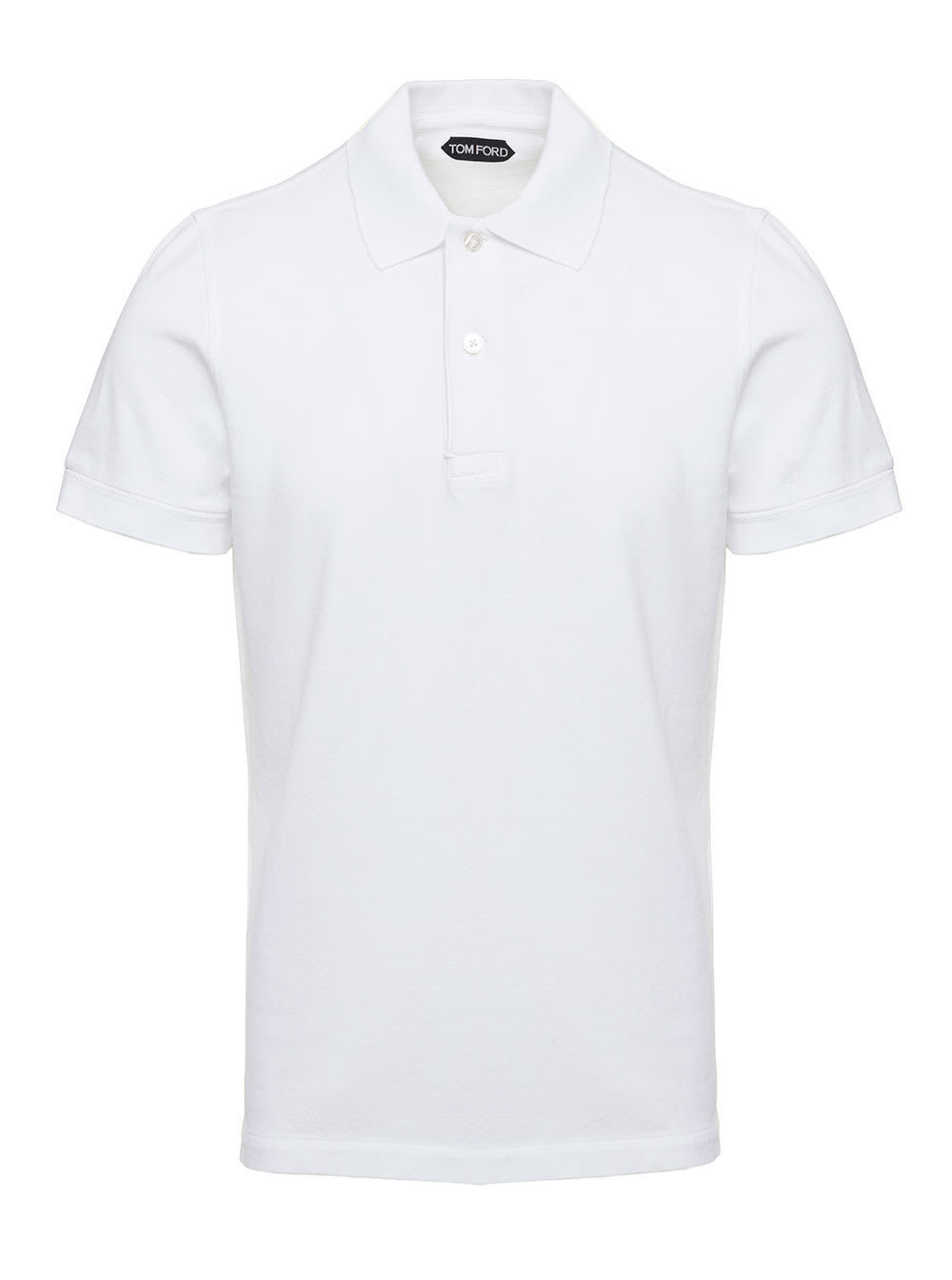 【送料&関税込】Tom Ford White Short-sleeves Polo In Cotton