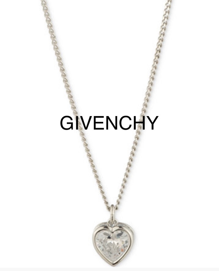 NEW☆GIVENCH☆クリスタル・ハート・ネックレス
