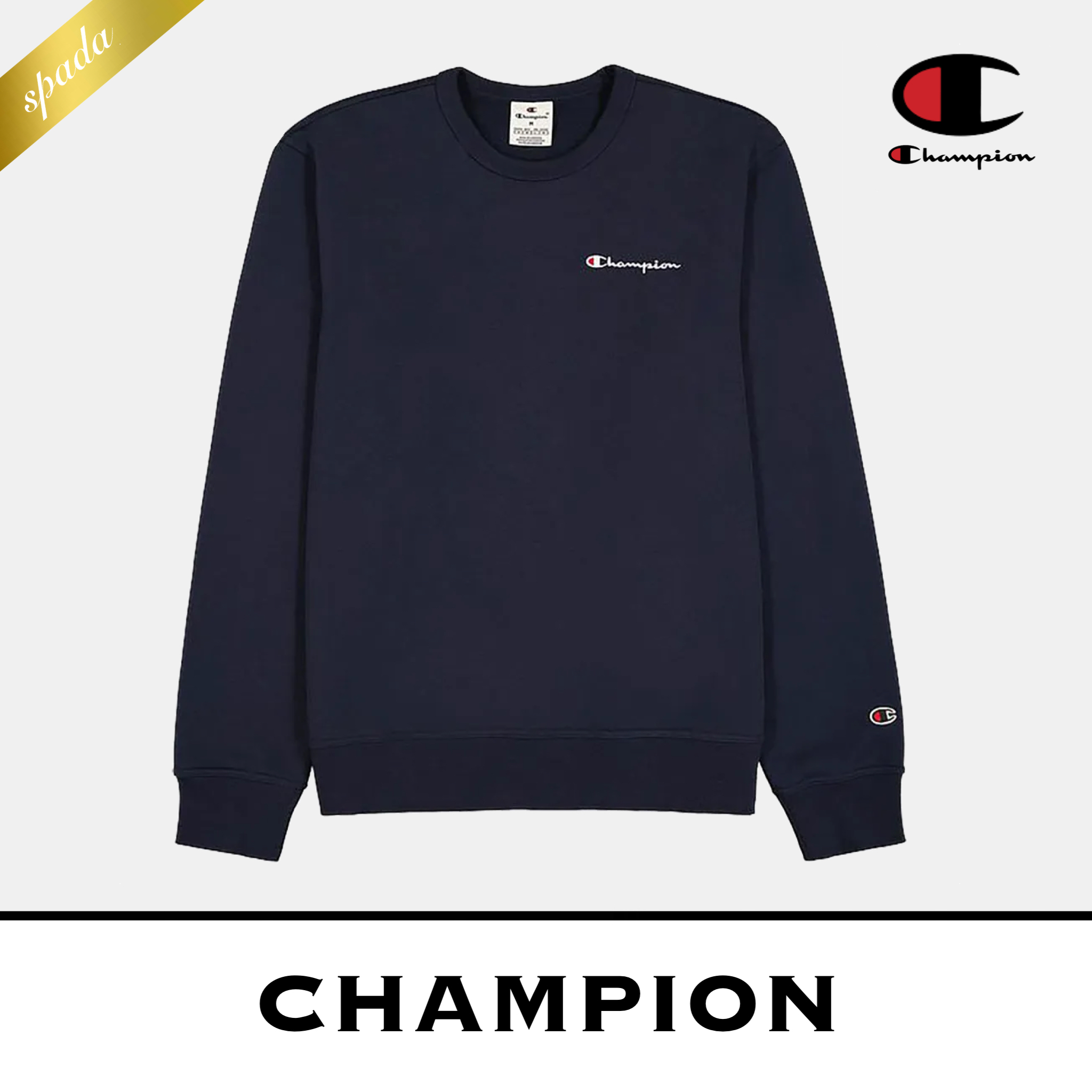 【Champion】ロゴ スウェット トレーナー ネイビー / 送料無料