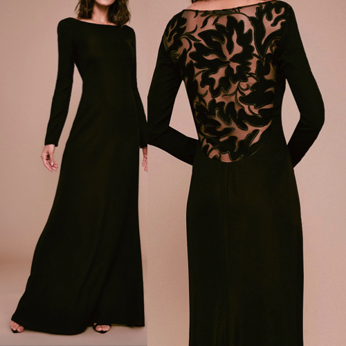 Karen Millen★ティップドボーダープリントジョーゼットマキシ ☆Karen Millen ティップドボーダージョーゼット 上質マキシ☆