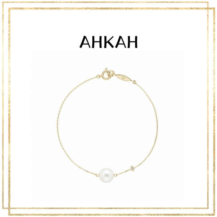 AHKAH アーカー ブレスレット ノクターン 18K パール ダイヤ 月