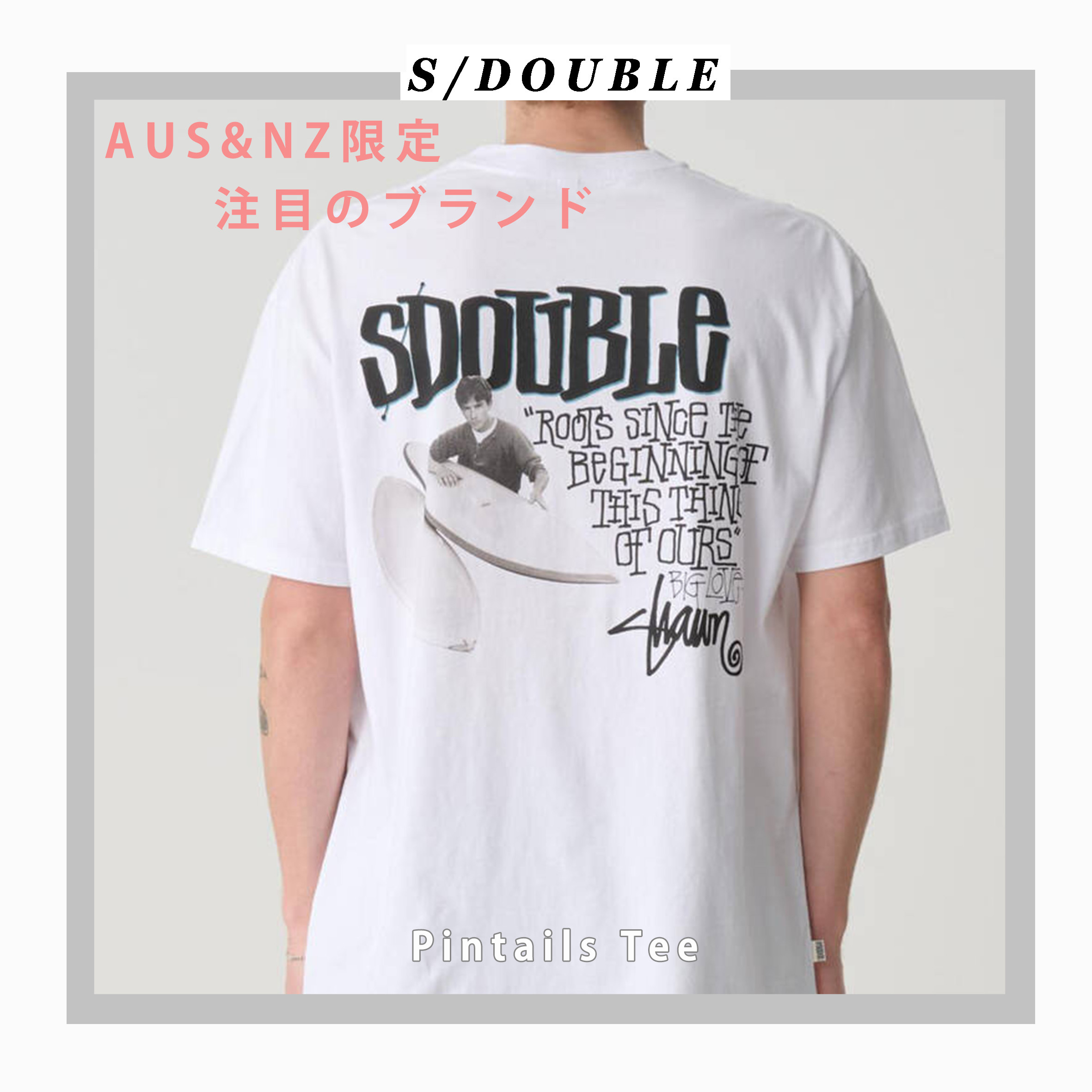 海外限定・注目ブランド【S/DOUBLE】Pintails Tee ロゴTシャツ