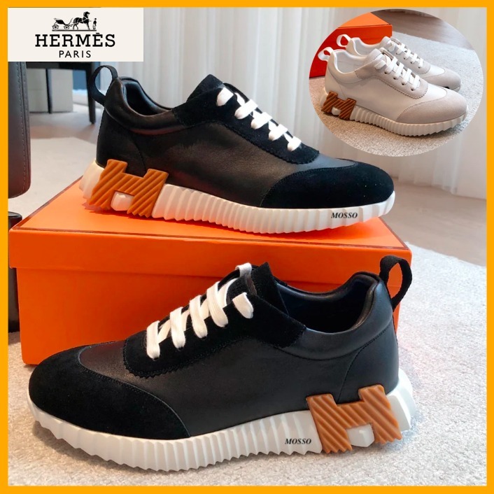 【極上の履き心地】HERMES レザースニーカー バウンシング