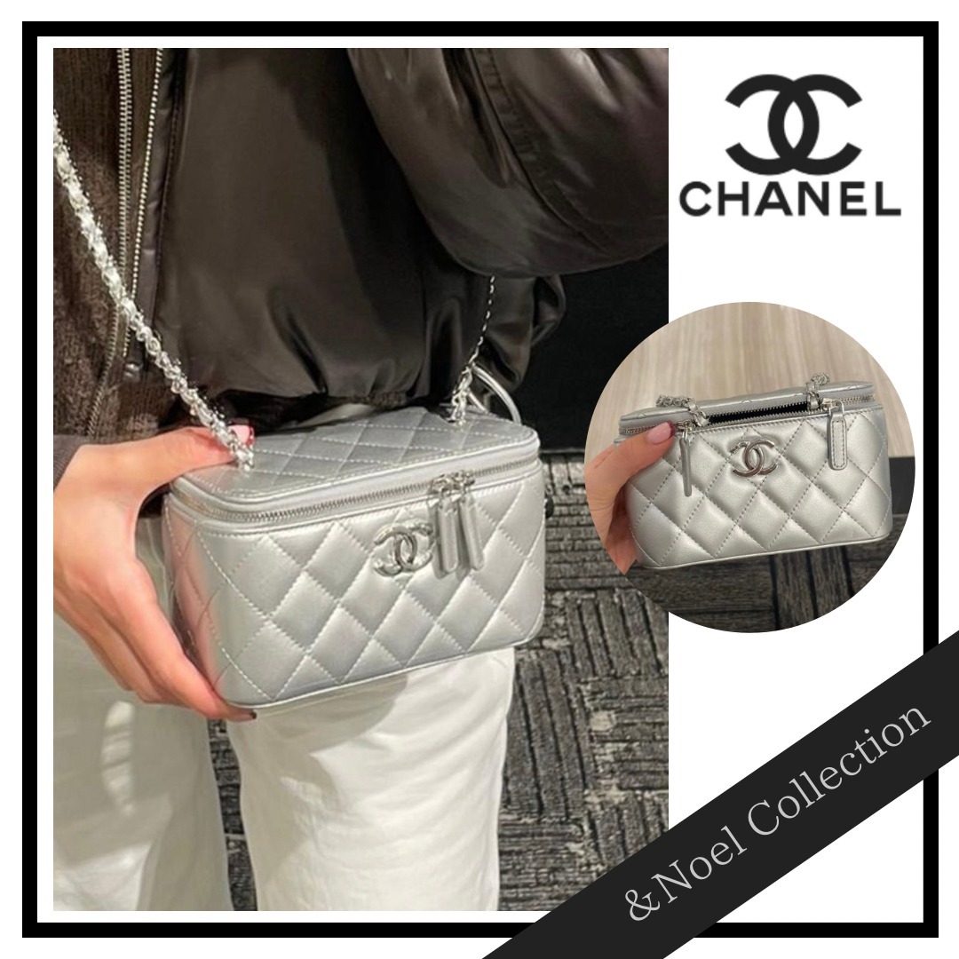 【輝くシルバー♡飾りチェーン】CHANEL *バニティバッグ