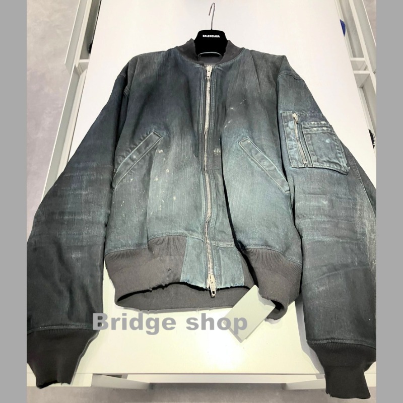 直営店*BALENCIAGA*レディース ボンバー ジャケット ブルー