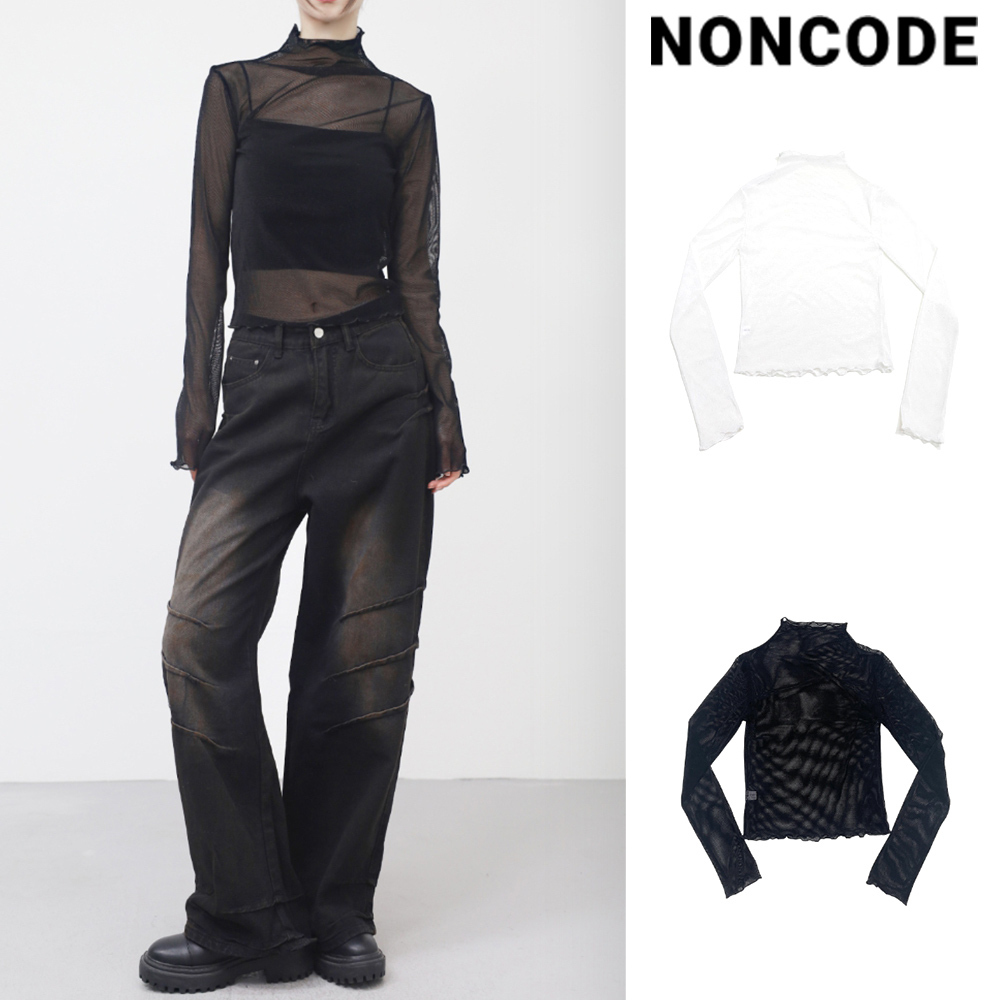 【NONCODE】Erion see-through half-polar t-shirt