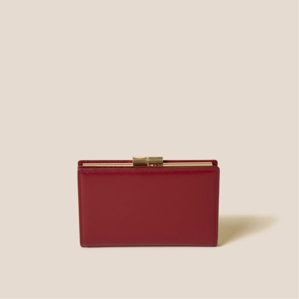 折りたたみ財布 COURONNE Mael Frame Half Wallet Red RCWEX24642RED