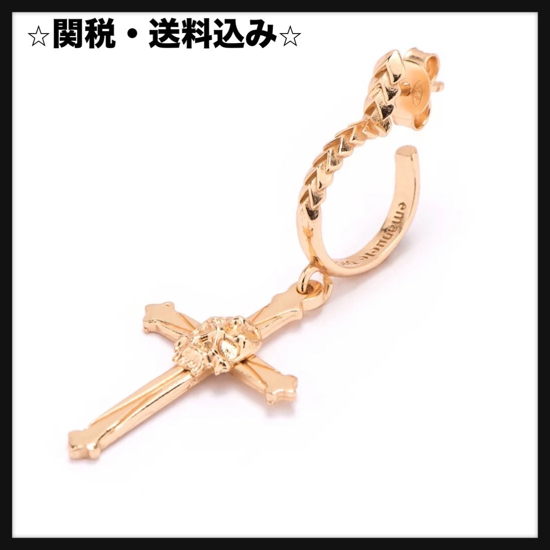 [emanuele bicocchi] クロス スカル シングルピアス