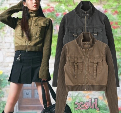 早い者勝ち X-girl RIB SLEEVE DENIM JACKET 着回し力GOOD