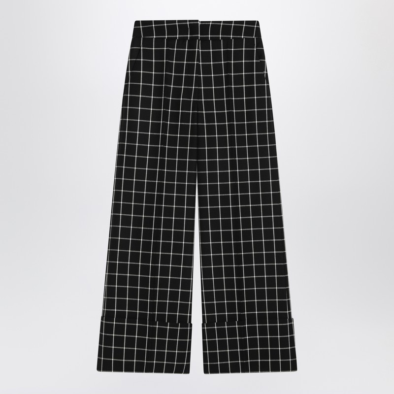 ボトムスその他 Valentino Black/ivory chequered trousers
