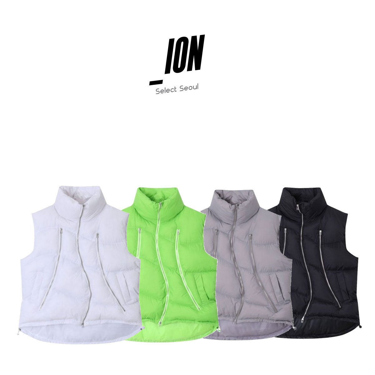 【IONSEOUL】Peter Wave Padding Vest 4FM192