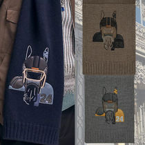 ★レザーパッチがポイント★【HERMES】Quarterb'H マフラー
