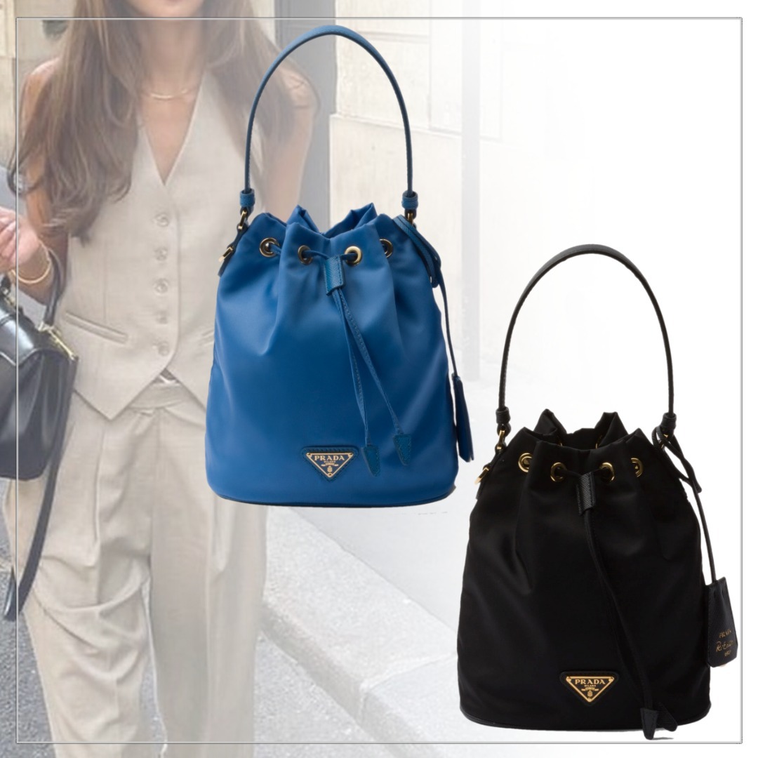 【大注目】PRADA◆Re-Nylon ミニバッグ メタルロゴ キーリング付