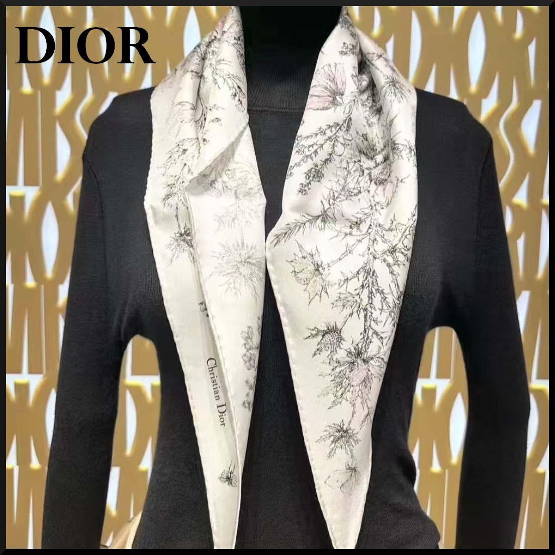 【プレゼントにも★】Dior Chardons Dior Diamond スカーフ