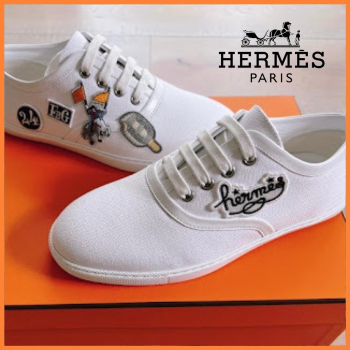 ワッペンが可愛い☆》HERMES スニーカー Innocent (HERMES