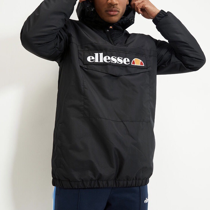 ellesse】ハーフジップ ウィンドブレーカー ブラック/送料無料