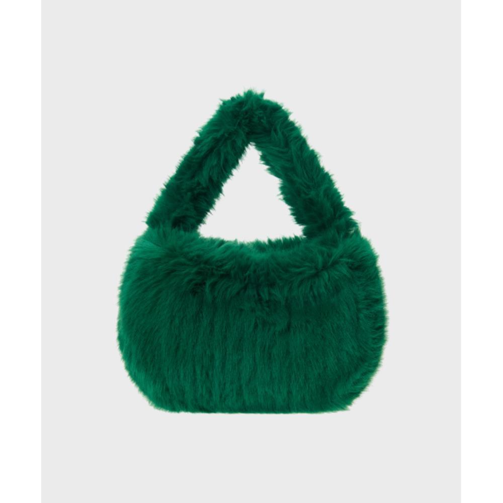 トートバッグ MOLLIOLLI KEETY 25 Mini Fur Bag Green MW5WBG05XGR