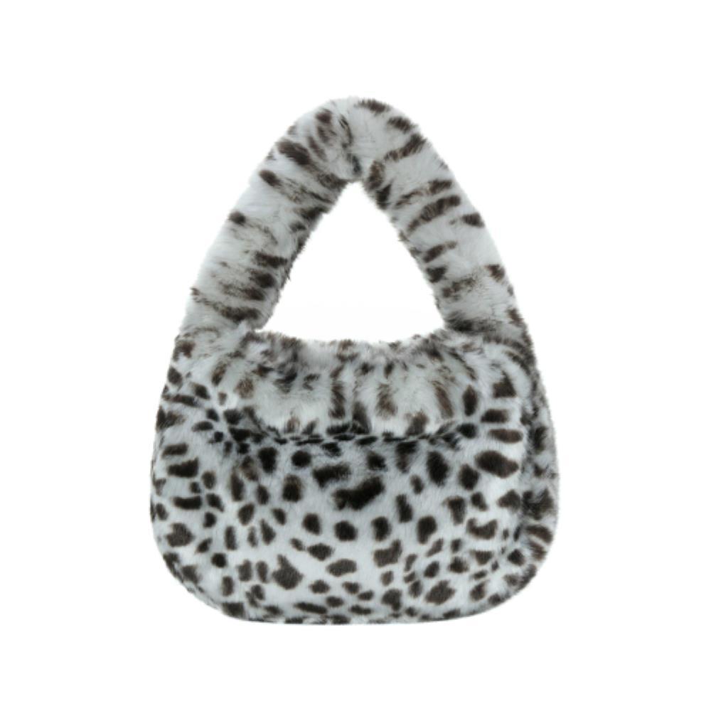 トートバッグ MOLLIOLLI Kitty Ecofur Mini Bag Mint Leopard MW3WBG02XSIFF