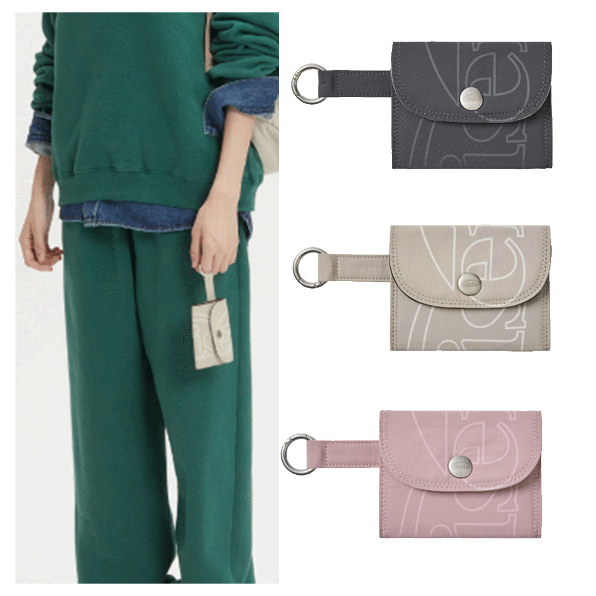 カードケース・名刺入れ EMIS  OUT LINE LOGO CARD HOLDER 4BMM084