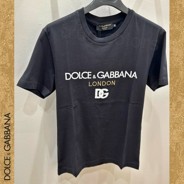 DOLCE&GABBANA ドルガバ ロゴプリント&刺繍 コットン製 Tシャツ