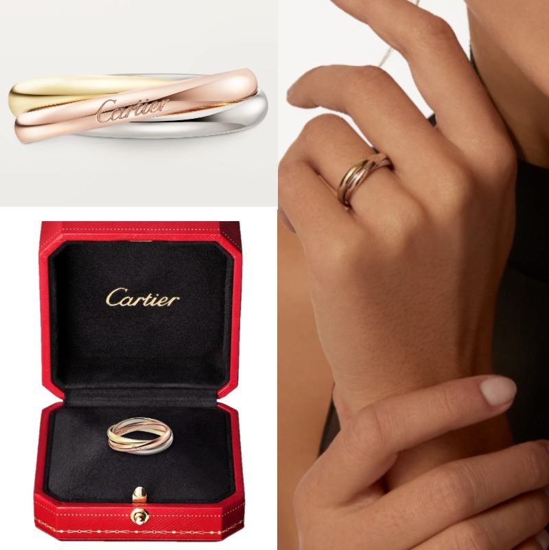 【Cartier】トリニティ リング 3ゴールドカラー スモール モデル