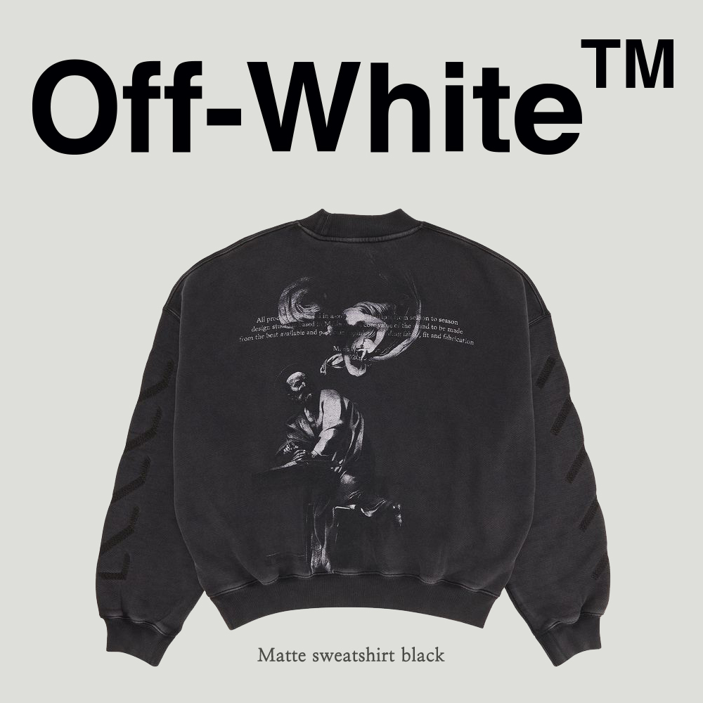 【Off-White】 Matte sweatshirt black