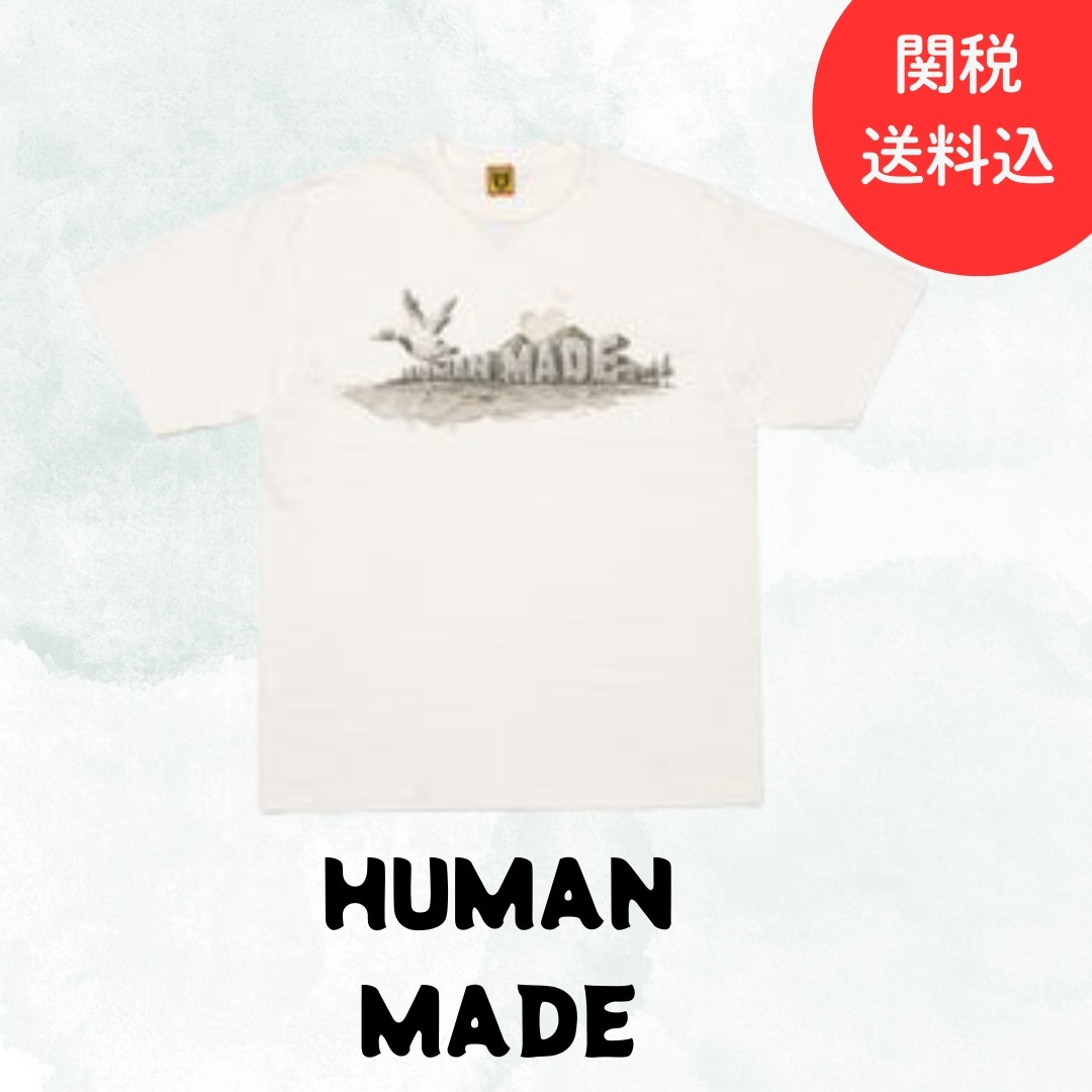 関税送料込【HUMAN MADE】グラフィックTシャツ☆白 ロゴ入り 鳥