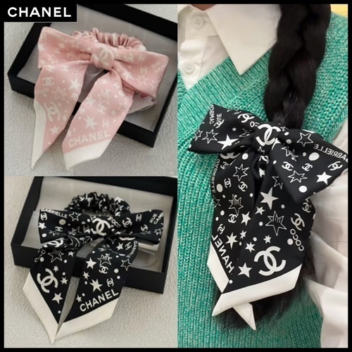 ポップなデザイン♪【CHANEL】25C リボン シュシュ