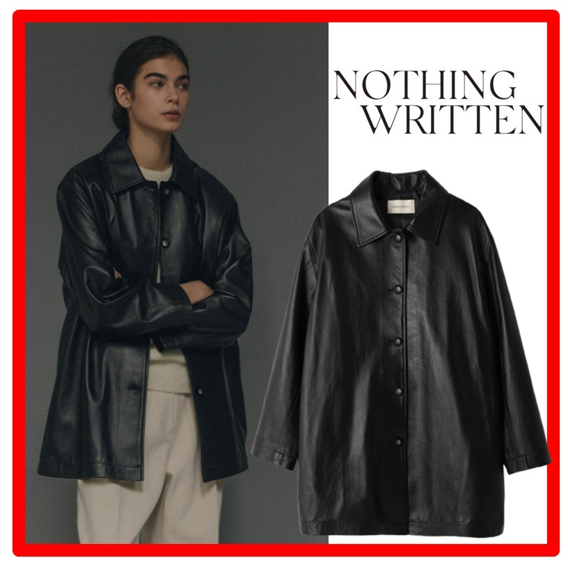 ☆韓国の人気【NOTHING WRITTEN】☆ジャインレザージャケッ.ト☆