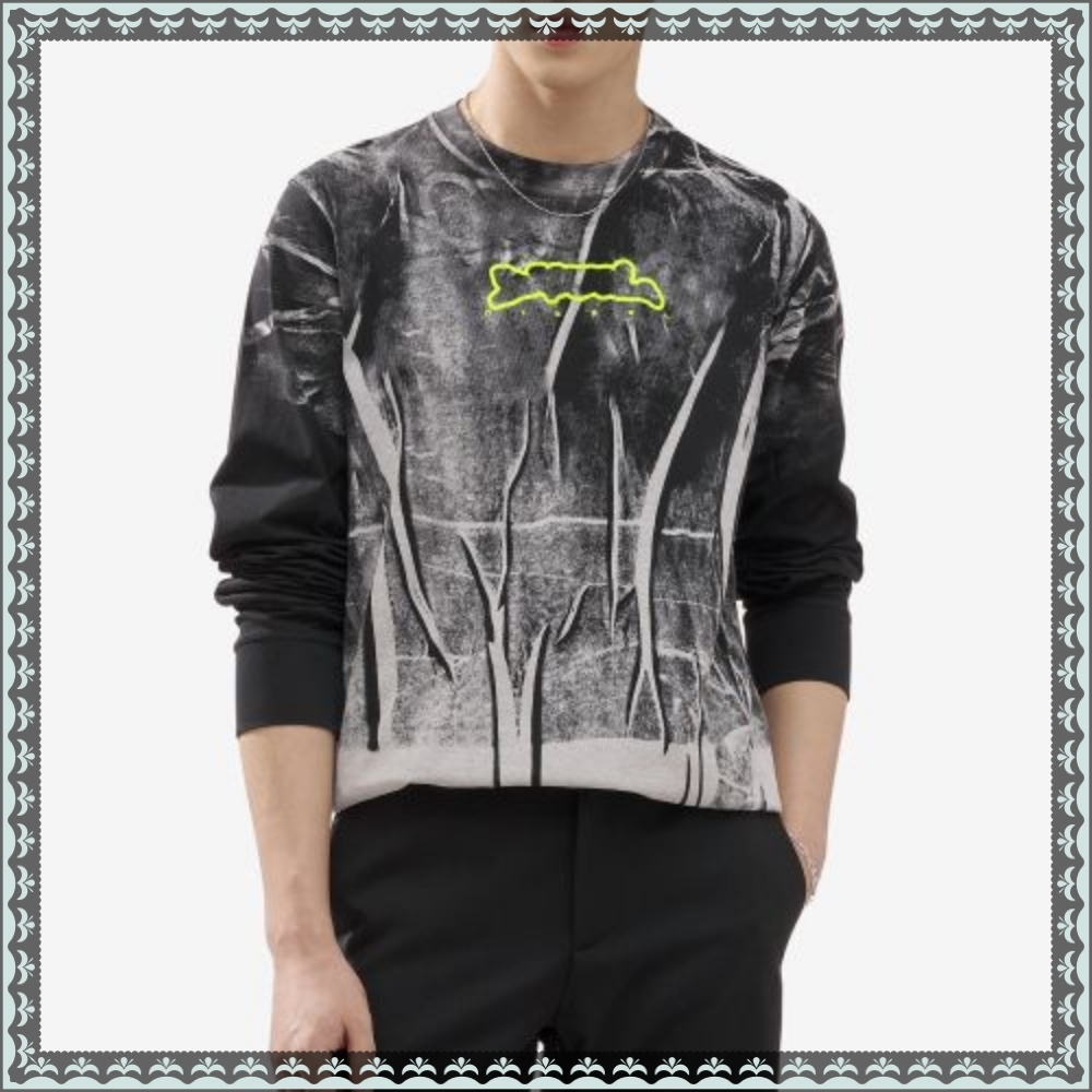 ★DIESEL★ T Just Sweatshirt Black White A121590AJBD141A A12