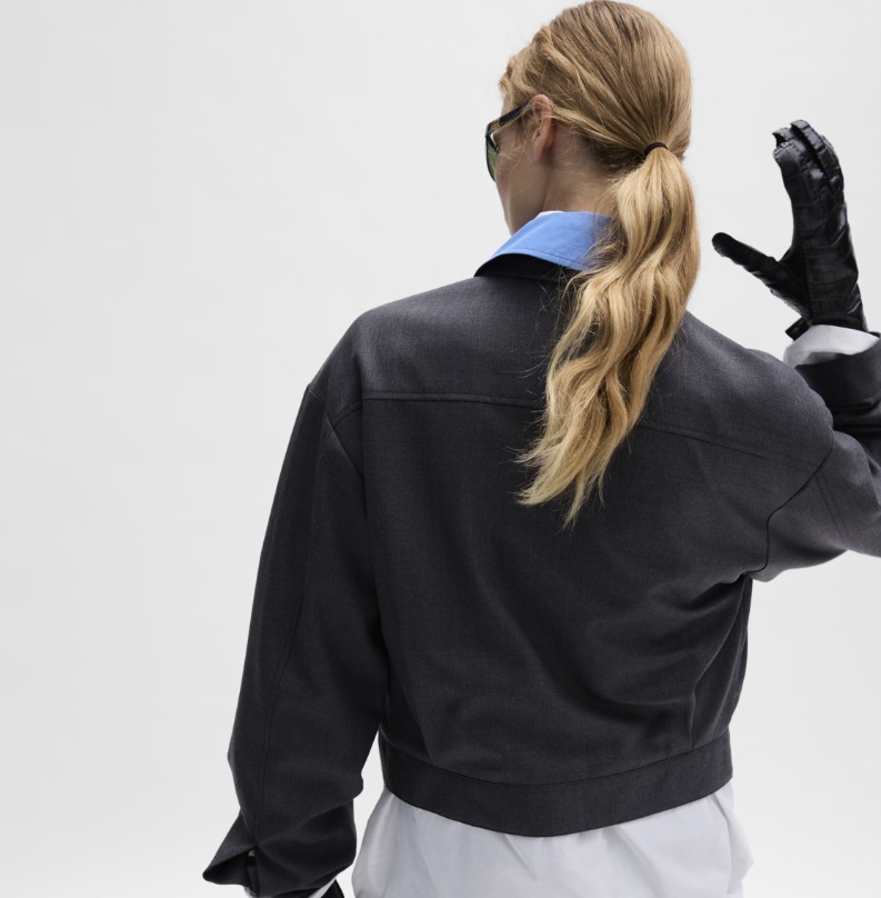 《送料無料》 MIU MIU Single-breasted gabardine jacket