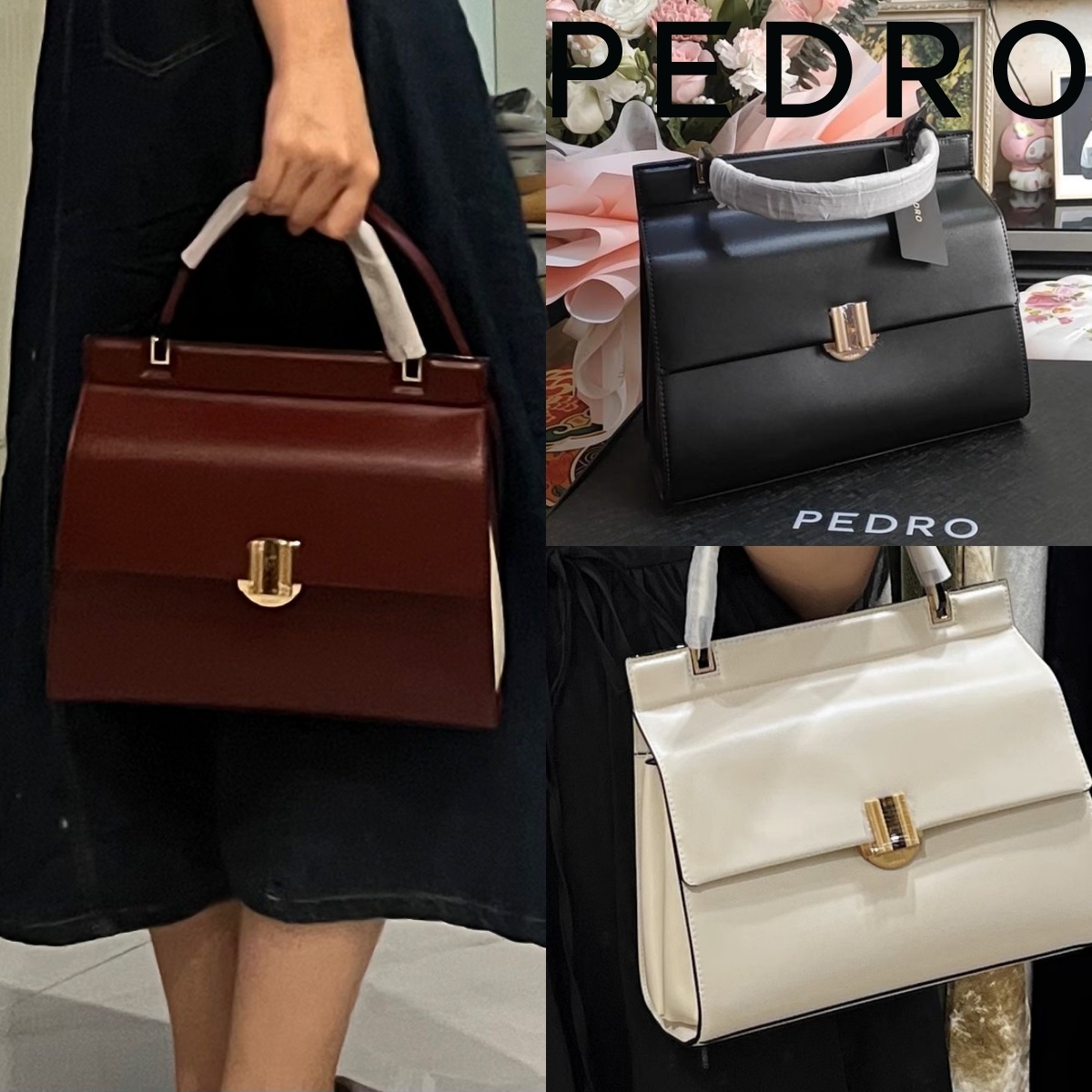 PEDRO★Structured Handbag ハンド ショルダーバック PO1