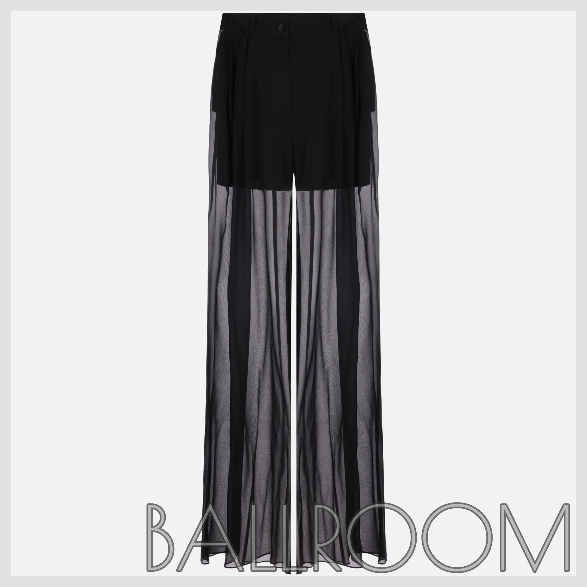 パンツ DOLCE & GABBANA CHIFFON WIDE-LEG PANTS