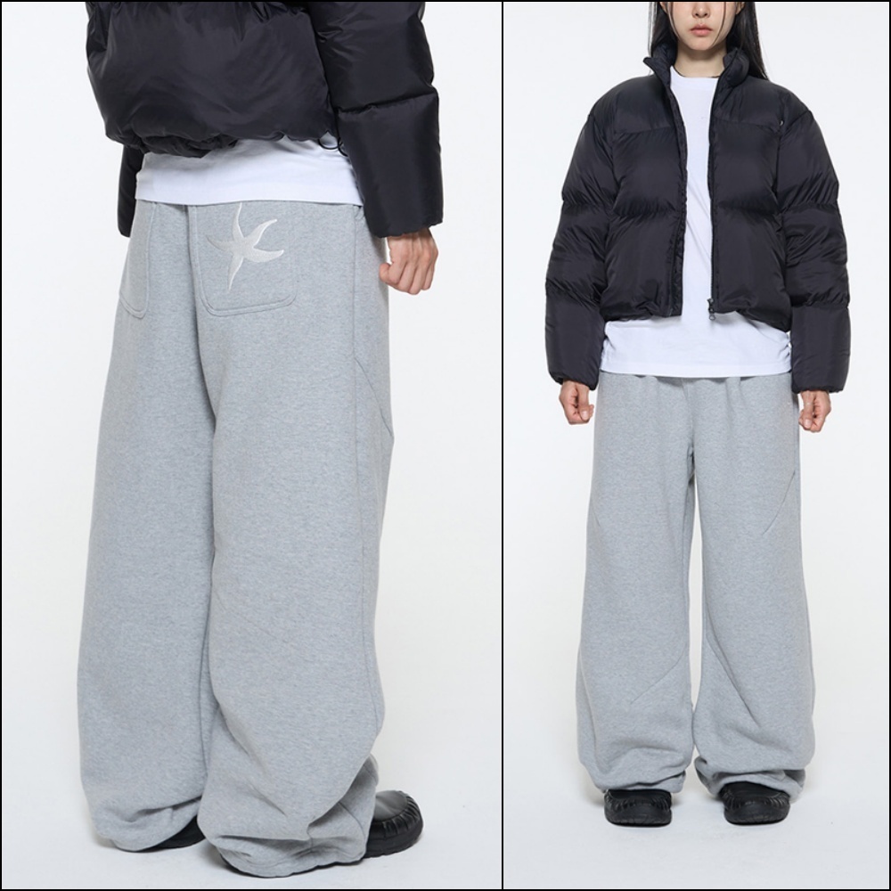 チノパンツ THE COLDEST MOMENT TCM starfish sweat pants grey 20241018